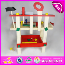 Hot New Product for 2015 Wooden Tool Toy, DIY Wooden Toy Tool Set Toy for Children, Pretend Toy Wooden Tool Toy for Baby W03D012